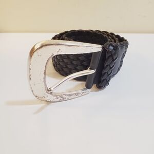 Michael Kors Women's dark brown  leather belt size M